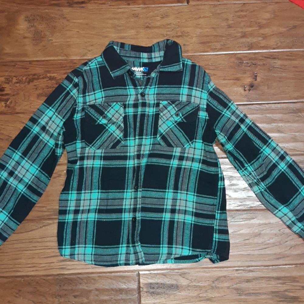 Long sleeve checkered button down